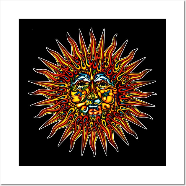 Psychedelic Sun Wall Art by sandersart